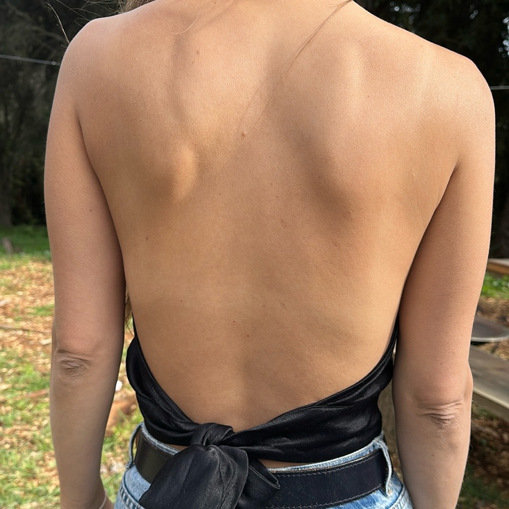 Black silk Vera Moda halter top